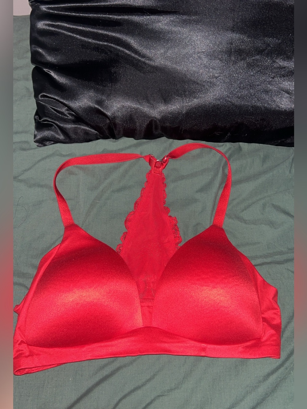 aerie Red Lace-Back Wireless Bralette